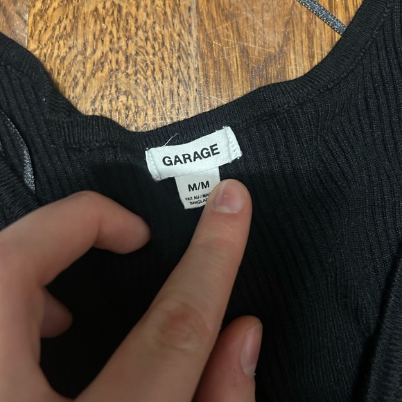 Garage Black Ribbed Top - Picture 4 of 7